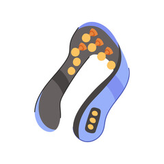 back massage neck cartoon. shoulder female, spa skin, therapy hand back massage neck sign. isolated symbol vector illustration