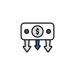 Loss icon design with white background stock illustration