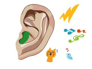 補聴器のイラスト素材