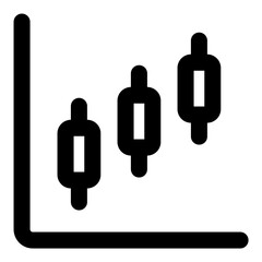 candlestick up icon vector illustration asset element