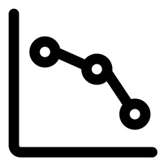diagram down icon vector illustration asset element