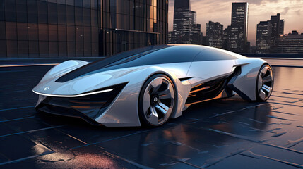 Future futuristic sci fi concept car design glass speed 
