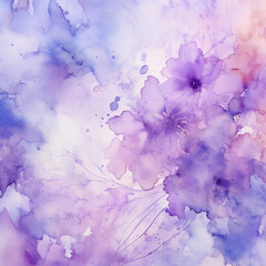 Elegance in Pastel Purple: Captivating Watercolor Background. Generative AI.