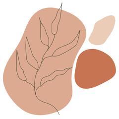 Aesthetic Leaf Boho Vector