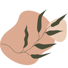 Fototapeta premium Aesthetic Leaf Boho Vector