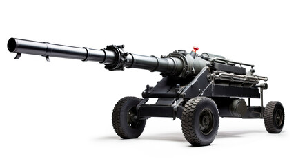 Heavy cannon gun weapon artillery vehicle - obrazy, fototapety, plakaty