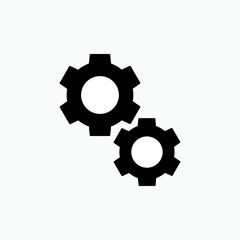 Gear Icon. Setting, Cog Symbol for Design and Websites, Presentation or Application – Vector