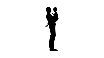 daughter and father silhouette,  The silhouette captures the love and bond between a father and daughter.
