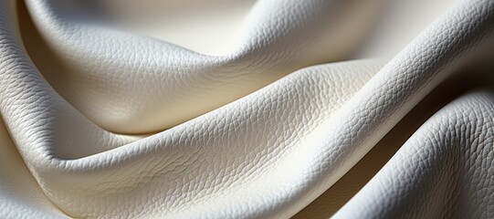 close up of white Leather surface, Generative AI