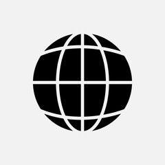 Globe Icon. Earth, World Symbol for Design, Presentation, Website or Apps Elements – Vector. 