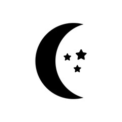 Moon Night Sleep Icon Vector Design Illustrator EPS 10