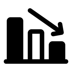 statistic down icon vector illustration asset element