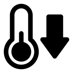temperature down icon vector illustration asset element