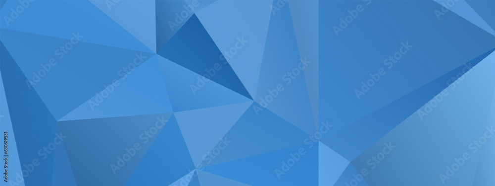 Aufkleber abstract blue triangle geometric background, vector illustration. mosaic of simple shapes in blue wh