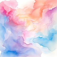 Fototapeta na wymiar Abstract Pastel Dreams Watercolor Background. Generative AI.