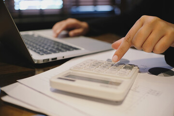 Auditor or internal revenue service staff, Financial inspector making report, calculating or...