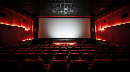 Cinema stage auditorium empty screen