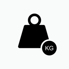 Weightlifting Icon. Gym, Bodybuilder Symbol - Vector.   