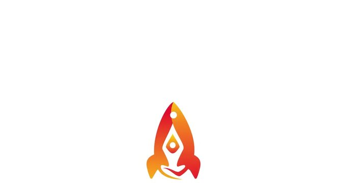 yoga logo motion graphic background