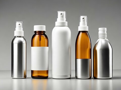 set of bottles Generated Ai