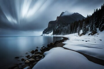 Obraz premium sunrise over the sea Generated Ai