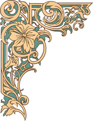 Art Nouveau Corners. Generative AI	
