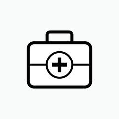 Medical Kit Icon. Doctor Equipment, Paramedic Bag Symbol  for Design, Presentation, Website or Apps Elements – Vector.        