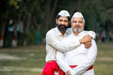 Two indian men in traditional wear