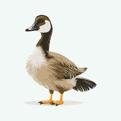 vector cute goose cartoon style