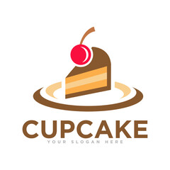 Cake Bakery Logo Design Illustration