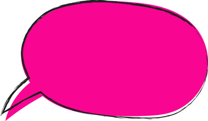 Vector pink speech bubble