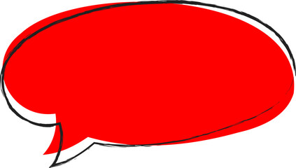 Vector red speech bubble