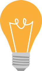 Vector yellow light bulb icon