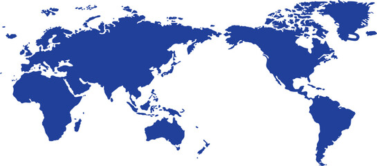 Vector blue world map
