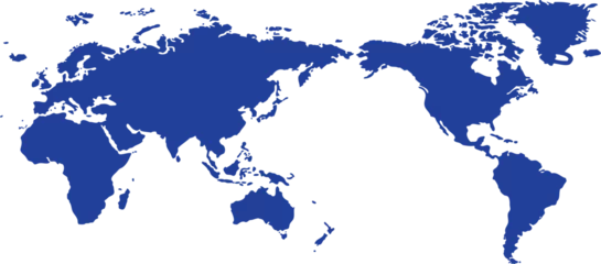 Poster Carte du monde Vector blue world map