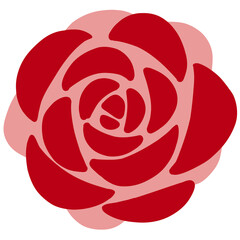 Red rose stencil stamp decorative sticker