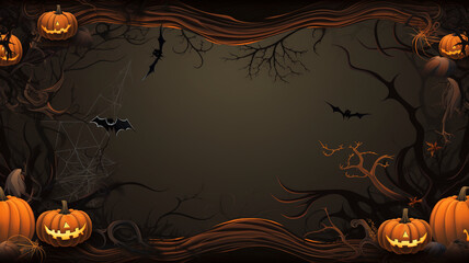 Illustration of Halloween themed border design