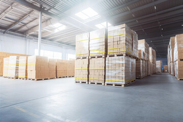 Cargo warehouse with parcels .