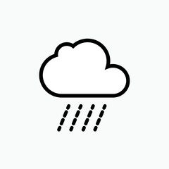 Rain Icon. Water drop Symbol - Vector Logo Template. 