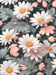 seamless patterns aesthetic Daisy