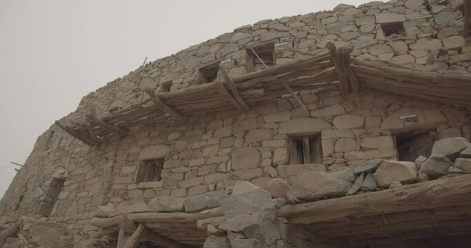 Old houses built in stones in heritage village  Al Olayan  Saudi Arabia