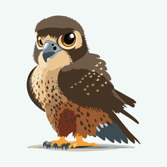 vector cute falcon cartoon style