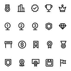 Outline icons for Award