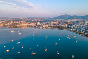 Aerial view of Bodrum on Turkish Riviera