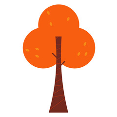 Tree Flat Autumn Illustration