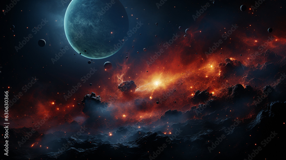 Wall mural exploring space. generative ai