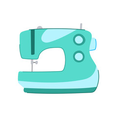 thread sew machine cartoon. old factory, tailor clothes, stitch ing thread sew machine sign. isolated symbol vector illustration