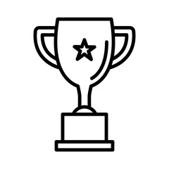 trophy sign symbol vector glyph color icon