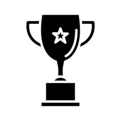 trophy sign symbol vector glyph color icon