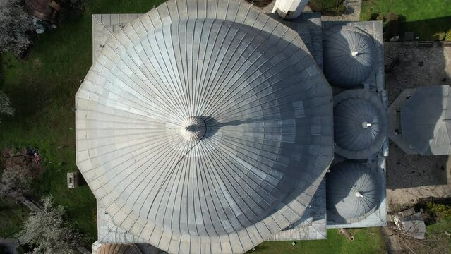 Mosque In Skopje Overhead View